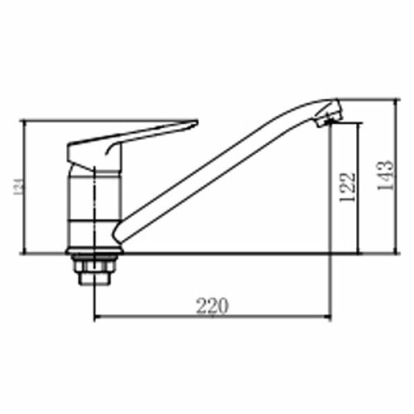 Смеситель для кухни Fashun хром (A4907)