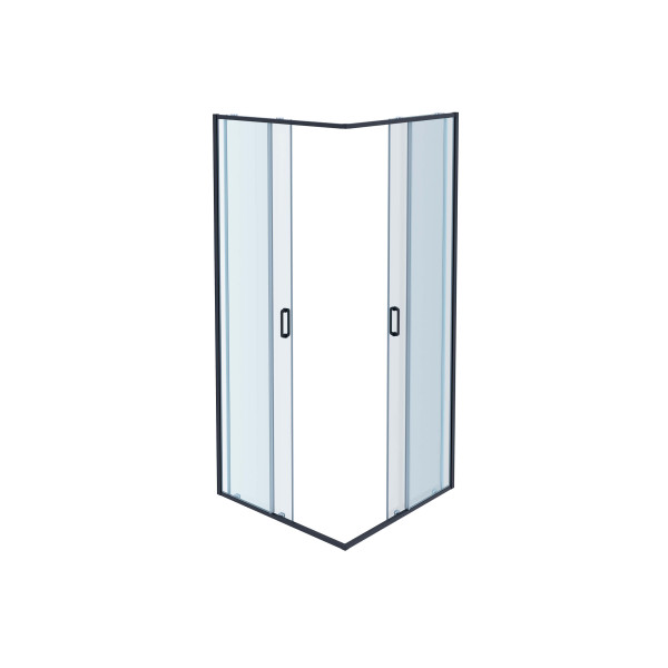 Душевой уголок Aquatek Ария 100x100x200 стекло прозрачное, профиль оружейная сталь (AQ ARI KV 10020GM)