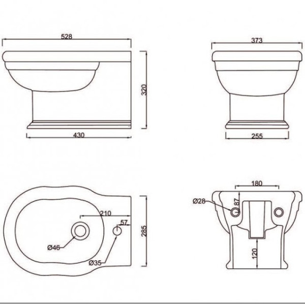 Биде подвесное BelBagno Boheme (BB115BH)