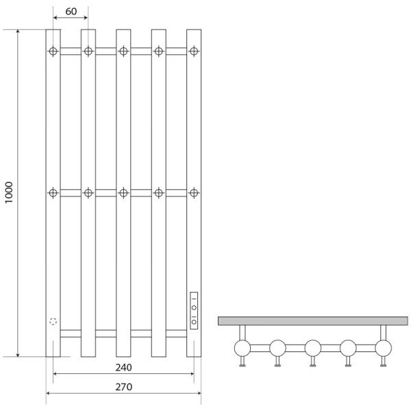 Полотенцесушитель электрический Melodia Blues Electro Ferrum 1000х270 П5 10 крючков белый (MTRBEF10027wt) Полотенцесушитель электрический Melodia Blues Electro Ferrum 1000х270 П5 10 крючков белый (MTRBEF10027wt)