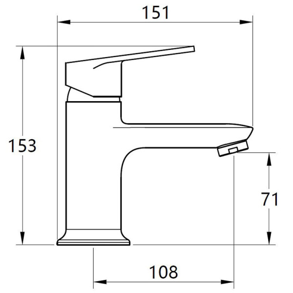 Смеситель для раковины Voda Divay хром (DY26M) Смеситель для раковины Voda Divay хром (DY26M)