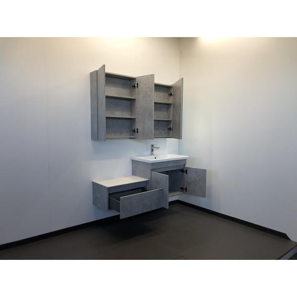 Шкаф зеркальный Comforty Осло 700x145x800 дуб светлый (00-00006164)