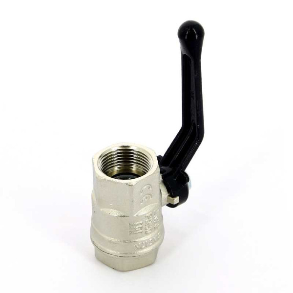 Кран Bugatti 3/4" ВВ шаровый New Jersey 910 (черная ручка) (09100013)