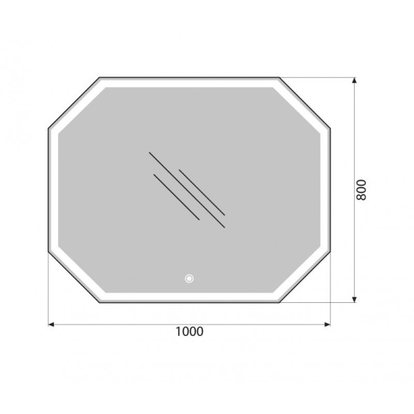 Зеркало с подсветкой BelBagno SPC-OTT 100x80 (SPC-OTT-1000-800-LED-TCH)