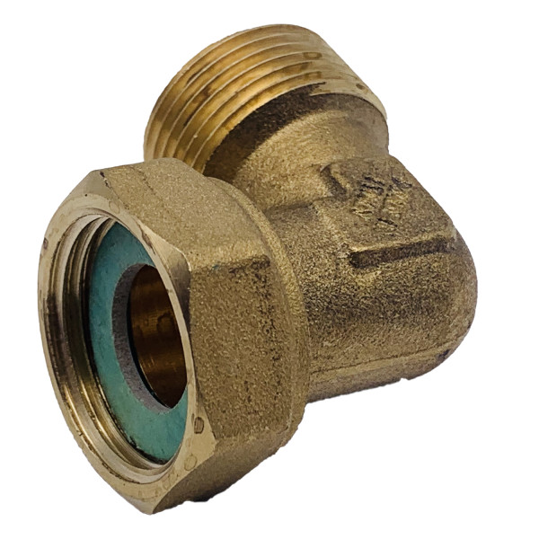 Угольник 3/4" ВН с накидной гайкой и плоской прокладкой Tiemme (латунь) 1500896 / 1527