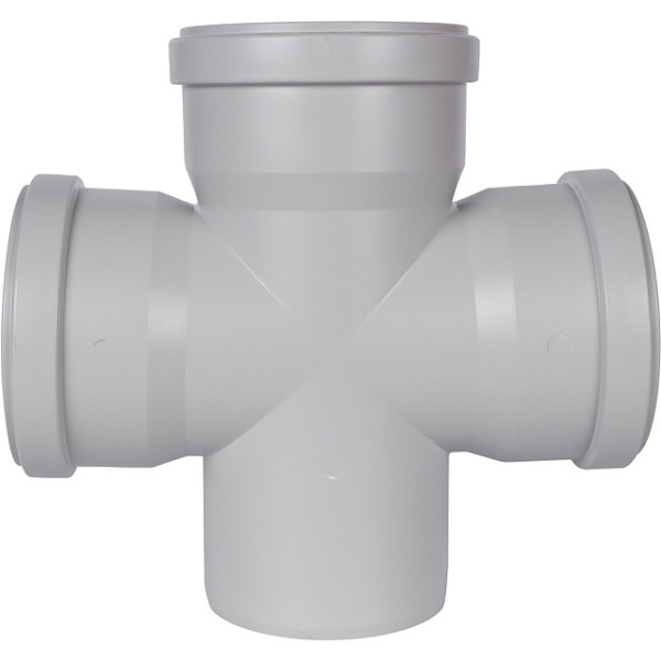 Крестовина 110x110x110x87 одноплоскостная Stout (PP, серый) (SKB-0018-011087)