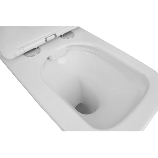 Унитаз напольный Azario Formal с сиденьем с микролифтом белый (AZ-1353B)