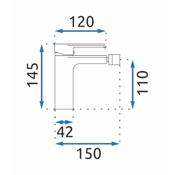 Смеситель для биде REA Hass Black mat (REA-B9965) Смеситель для биде REA Hass Black mat (REA-B9965)