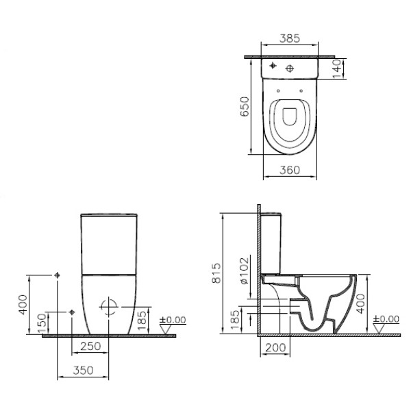 Унитаз-компакт Vitra Sento (9830B003-7204)