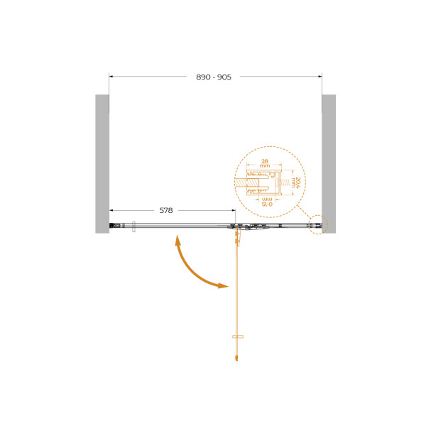 Душевые двери Cezares Liner 90x195 стекло прозрачное, профиль хром (LINER-B-12-90-C-Cr-R) Душевые двери Cezares Liner 90x195 стекло прозрачное, профиль хром (LINER-B-12-90-C-Cr-R)
