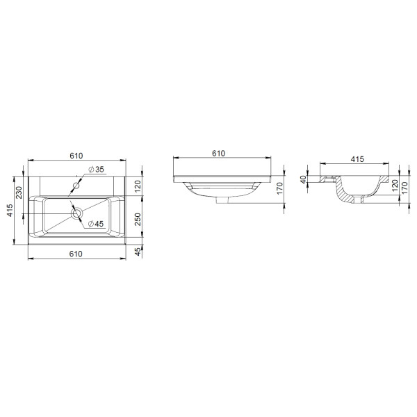 Раковина накладная AM.PM Gem 61 белый глянец (M90WCC0602WG)