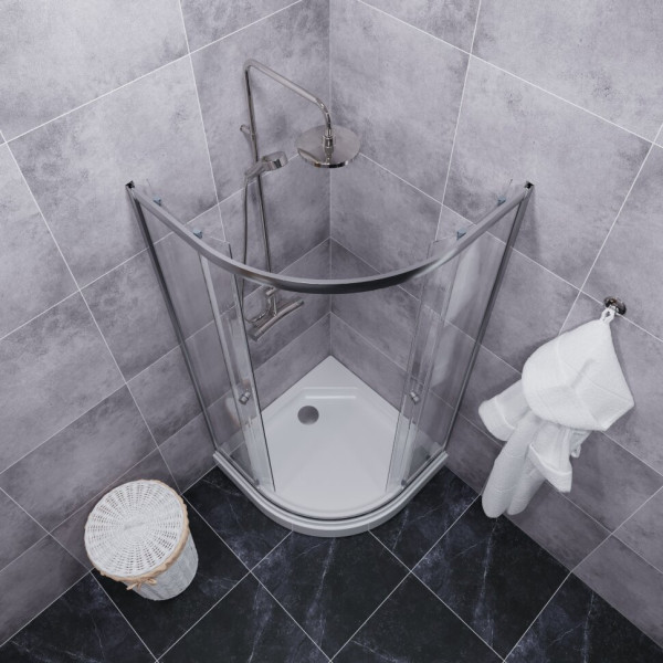 Душевое ограждение Triton Альфа 80x80 стекло прозрачное, профиль хром (DK313)