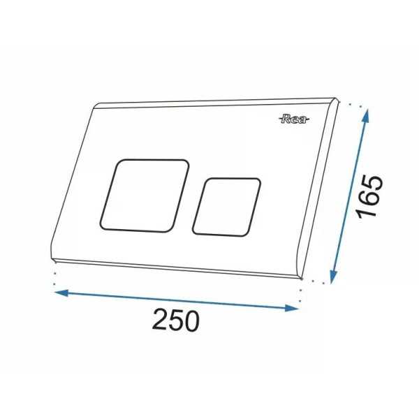 Клавиша смывная Rea H Chrom хром матовый (REA-E5691)