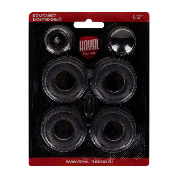 Комплект универсальный для монтажа радиатора Royal Thermo 1/2'' (черный) (RT1/2B)