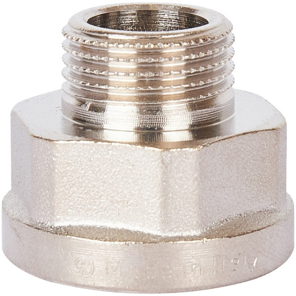 Переход 3/8"Н*1/2"В Stout (никель, под ключ) SFT-0073-001238