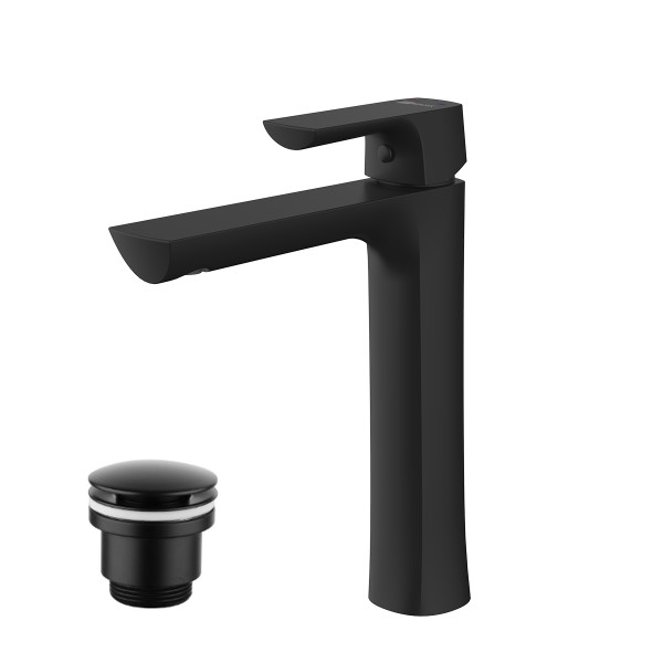 Смеситель для раковины Lemark Ursus черный (LM7209BL)