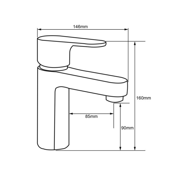 Смеситель для раковины Melodia Rock (MDV 35220)
