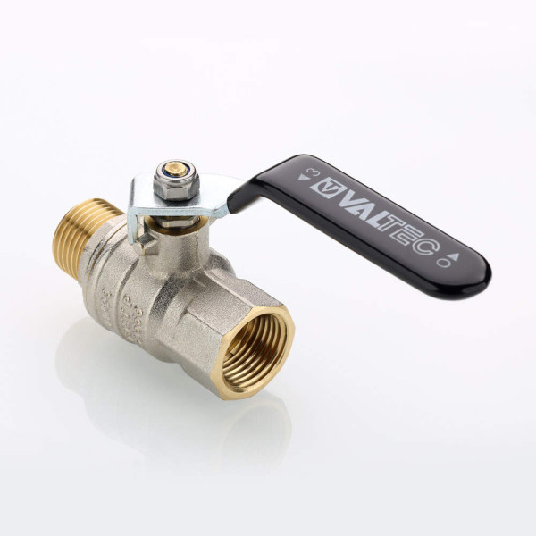 Кран 1/2" ВН шаровый Valtec Perfect-ГОСТ (черная ручка) VT.415.N.04