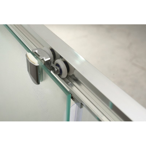 Душевая дверь BelBagno Unique 100x190 стекло рифленое, профиль хром (UNIQUE-BF-1-10/115-P-Cr)