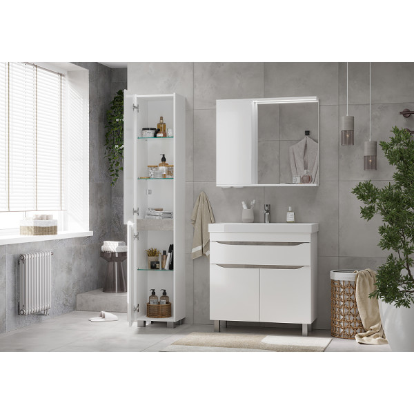 Тумба напольная Volna Lake 695x800 белая (tnLAKE70.2D.1Y-01) Тумба напольная Volna Lake 695x800 белая (tnLAKE70.2D.1Y-01)