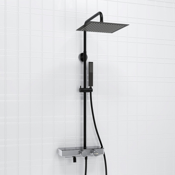 Душевая система WasserKRAFT черная (A114.162.218.CB Thermo)