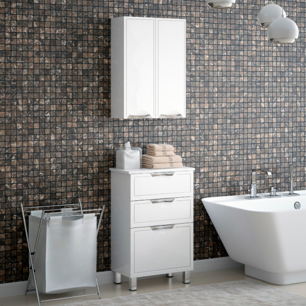 Комод Melodia Альфа 50 3 ящика белый (MFR80020WT)