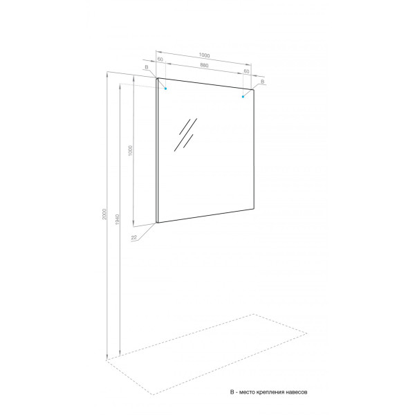 Зеркало Aquaton Альма 1000x22x1000 серебристый (1.A287.9.02A.301.0)