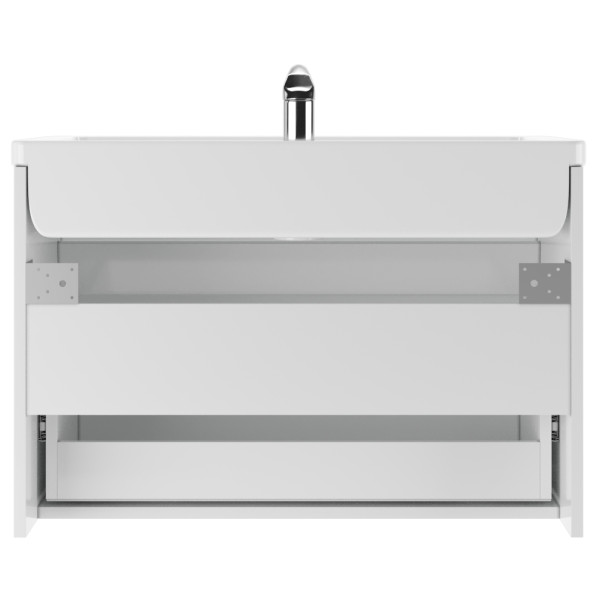 Тумба подвесная под умывальник Maria 80 Классик с одним ящиком В1 Айсберг Домино (DA3011T)
