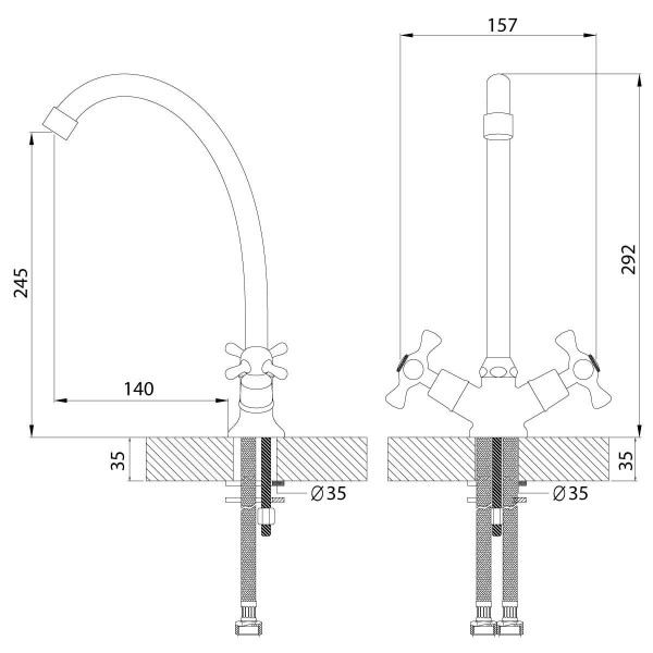 Смеситель для кухни Rossinka H02-71 (H02-71)