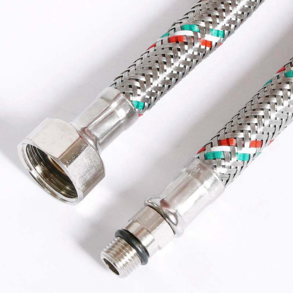 Подводка гибкая для смесителя Uni-Fitt 1000 мм 1/2"*М10х1 DN 8 оплётка из нерж. стали (502S2810)
