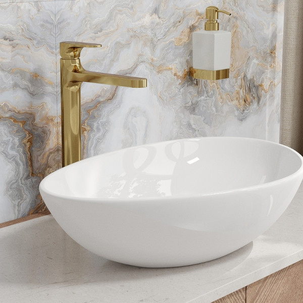 Смеситель для раковины WasserKRAFT Neckar золотой (2103H) Смеситель для раковины WasserKRAFT Neckar золотой (2103H)