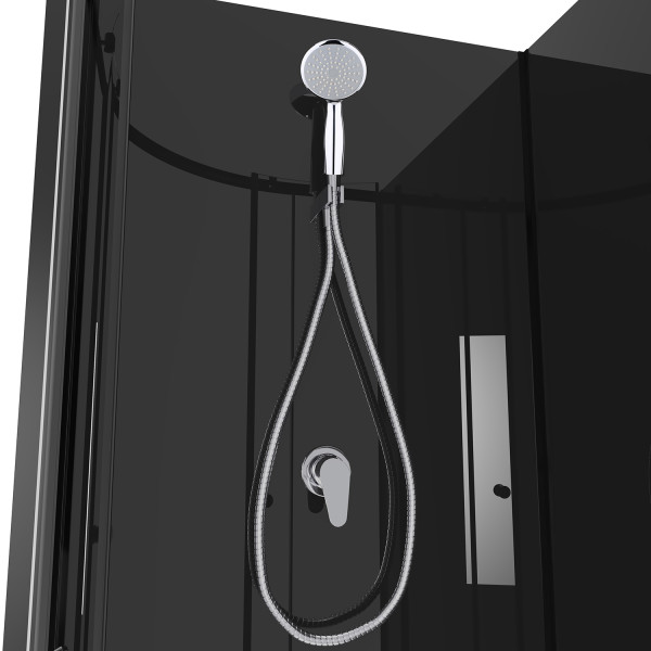 Душевая кабина Loranto Neo 90x90x190 стекло прозрачное, профиль черный (CS-21801-BP)