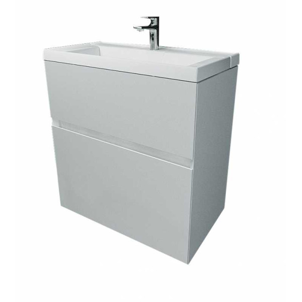 Тумба подвесная Marka One Bumble 600*300*590 с раковиной, белая (У90670) Тумба подвесная Marka One Bumble 600*300*590 с раковиной, белая (У90670)