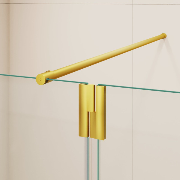 Душевая перегородка RGW WA-054Gb (WA-010Gb + Z-072Gb) 1100 стекло прозрачное, профиль золото BRUSH (351005413-16)