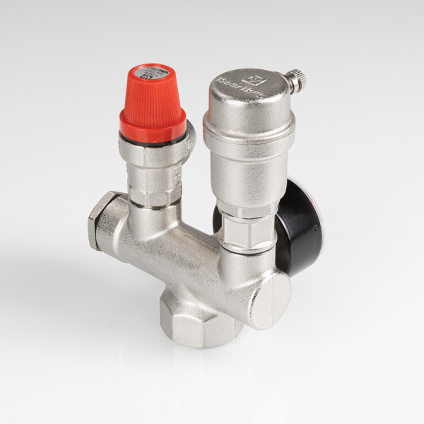 Группа безопасности для котла 1", 0-4 бар (латунь никелированная) Valtec (VT.460.0.3)