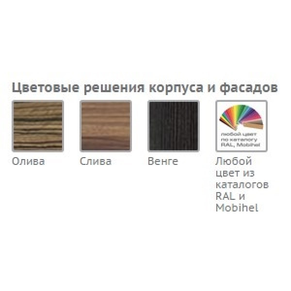 Тумба напольная Valente Severita 804x454x400 шпон / Ral / Mob (S12)