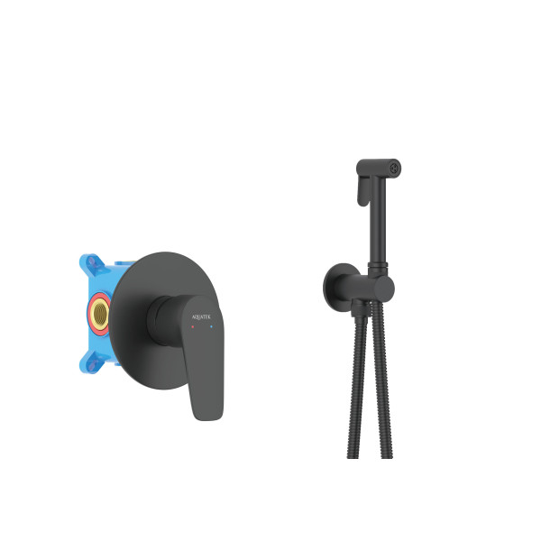 Смеситель с гигиеническим душем Aquatek Бетта черный матовый (AQ1119MB) Смеситель с гигиеническим душем Aquatek Бетта черный матовый (AQ1119MB)