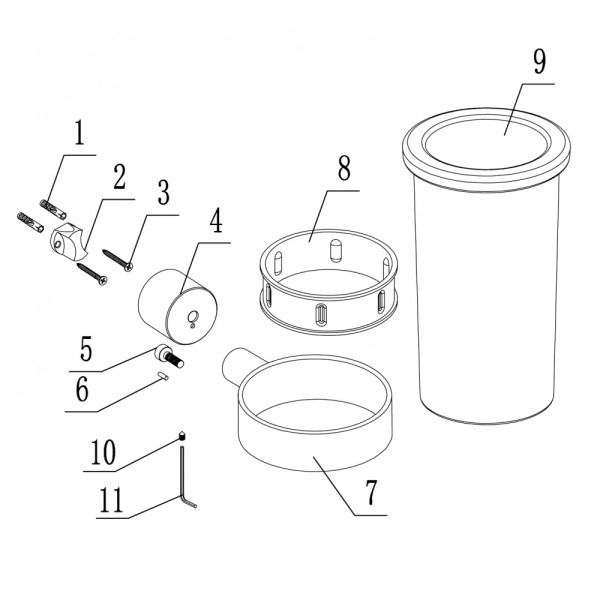 Стакан для зубных щеток с держателем Abber Osten 316 золото брашированное (AA1861BG)
