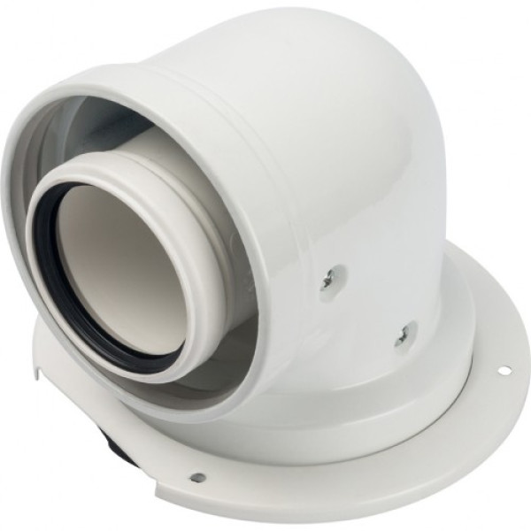 Элемент дымохода конденсац. адаптер 90° DN 60/100 м/п PP-AL с фланцем (совместим. с Bosch) SCA-8610-240090 Элемент дымохода конденсац. адаптер 90° DN 60/100 м/п PP-AL с фланцем (совместим. с Bosch) SCA-8610-240090