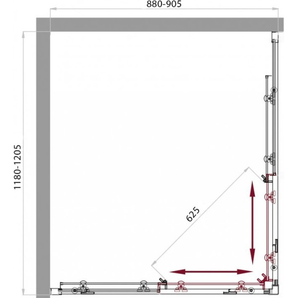 Душевой уголок Belbagno Sela 120х90 стекло прозрачное (SELA-AH-2-120/90-C-Cr)