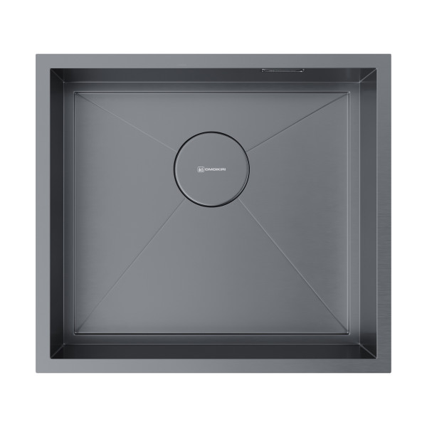 Мойка для кухни врезная Omoikiri Kasen 49-16-INT-GM нерж. сталь/вороненая сталь (4997055)