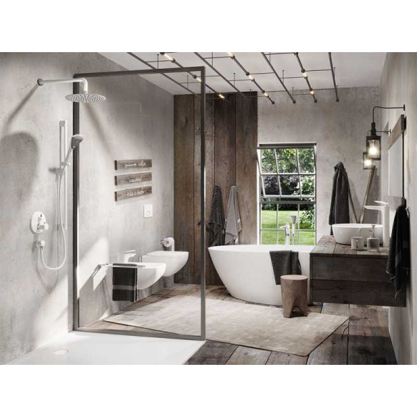 Смеситель для ванны напольный Kludi Balance с душевым гарнитуром (525909175) Смеситель для ванны напольный Kludi Balance с душевым гарнитуром (525909175)