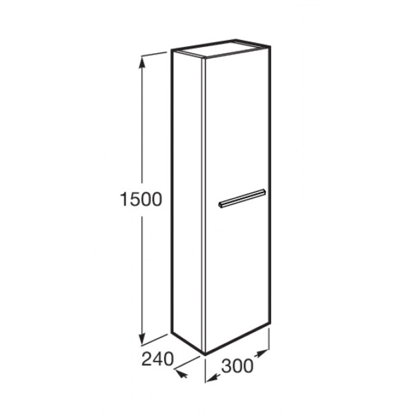 Пенал напольный Roca Victoria 300x240x1500 городской дуб (A857564402)