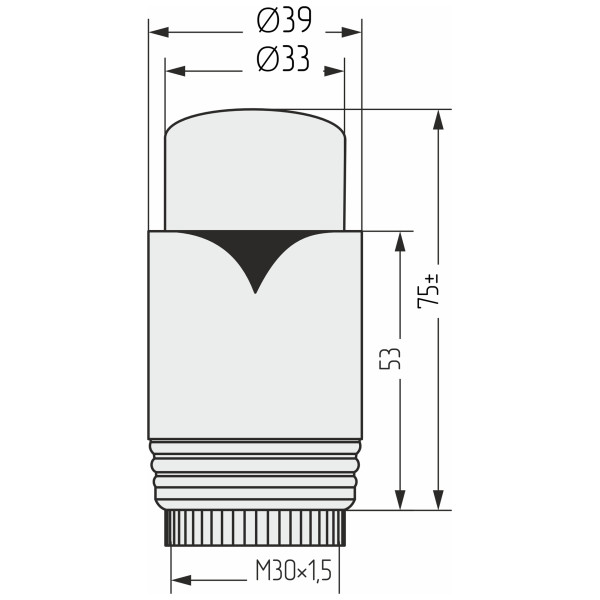 Головка термостатическая Сунержа Termostat TRV матовый чёрный (31-1308-1001)