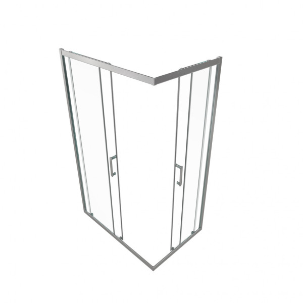 Душевой уголок Triton Фикс-хром 120x80  стекло прозрачное, профиль хром (DK398)