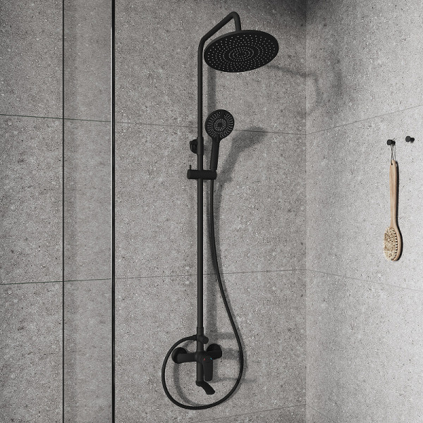 Душевая система Milardo Rora черный (RORBL4FM06)