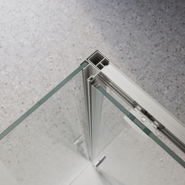 Душевой уголок BelBagno Luce 150x100x195 стекло прозрачное, профиль хром (LUCE-AH-1-150/10-C-Cr)
