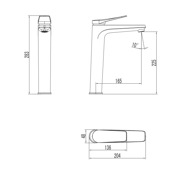 Смеситель для раковины Lemark Bronx графит (LM3709GM)