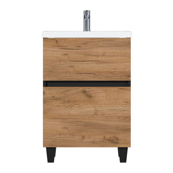 Тумба подвесная 1Marka Aris 690x440x870 антрацит/дуб крафт золотой (Ц0000035781)