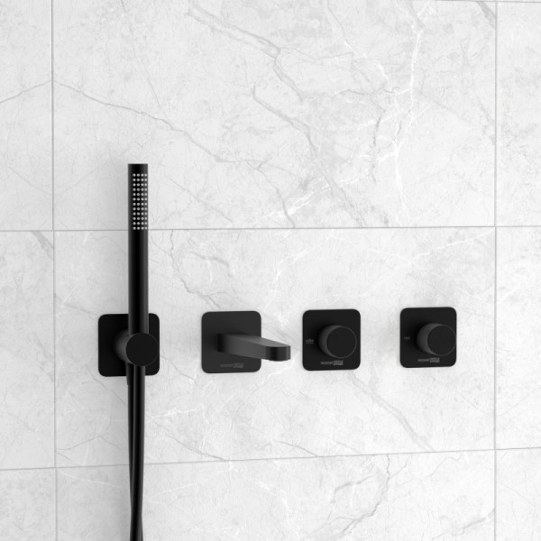 Душевая система WasserKRAFT черная (A5251.299.301.302.242.217)